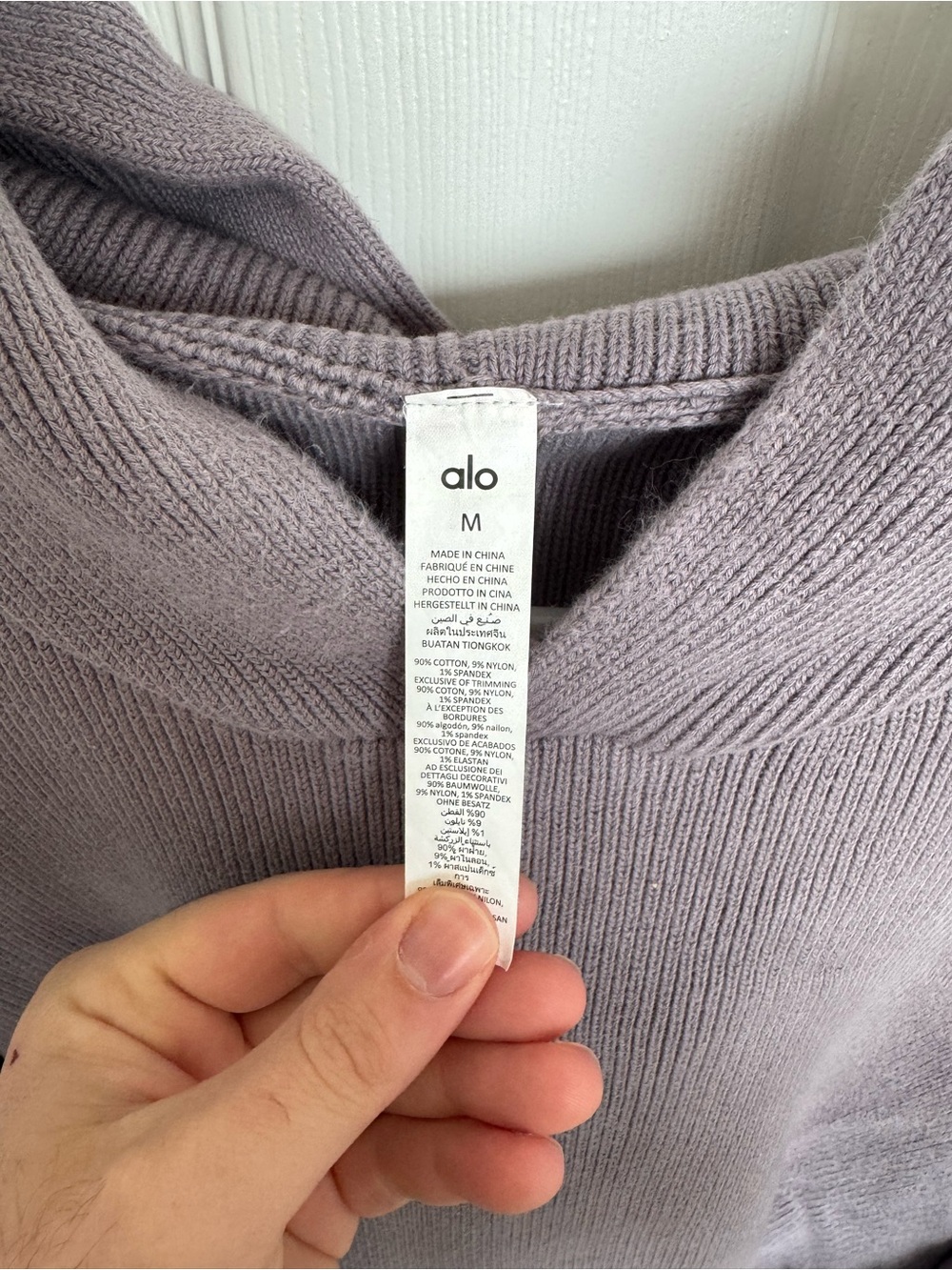 ALO Yoga Lavender-Taupe Crewneck Sweater